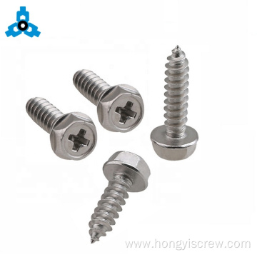 Self Drilling Tapping Screw with Hex Washer Head